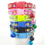 Dog Collar Factory - New Adjustable Nylon with Bell Paw Print Sustainable