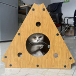 宠物玩具供应商-热销批发纸板猫抓板带斜坡抓器