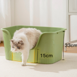 猫砂盆生产厂家-批发新款塑料大号带铲猫砂盆