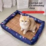 Pet Bed Mat Manufacturer - Modern PVC SquarePad with Rattan for Cat Dog