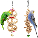 Wood Bird Toy Supplier - Natural with Swing Chewing Teething Pendant Starling