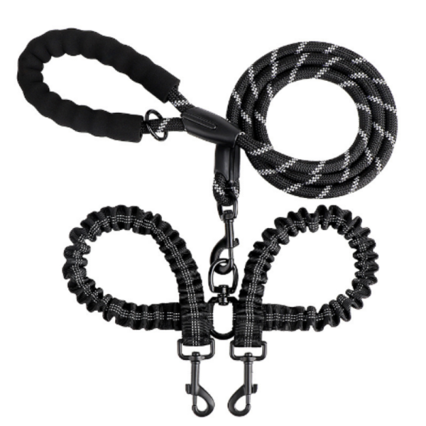 Dog Leash Manufacturer - Double Headed Anti Winding Elastic Nylon