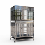 Pet Cage Factory - Hot Sale Foldable Double Single Door Stainless Steel