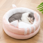 Pet Bed Factory - Factory Wholesale Cartoon Cat Dog House Semi-Enclosed