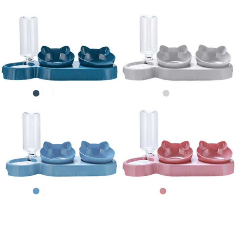 Cat Feeder Supplier - Health Double Feeder Automatic Water Large Bowls