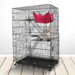 Cat Cage Supplier - Top Quality Durable Foldable Wire Metal with Wheels
