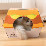 猫抓板供应商-批发汉堡可爱玩具屋猫用