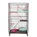 Cat Cage Supplier - Top Quality Durable Foldable Wire Metal with Wheels