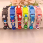 Dog Collar Factory - New Adjustable Nylon with Bell Paw Print Sustainable