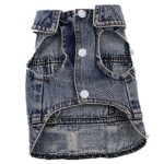 狗牛仔夹克厂家-纯色牛仔背心宠物服装