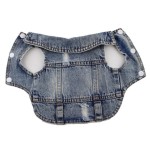 狗牛仔夹克厂家-纯色牛仔背心宠物服装