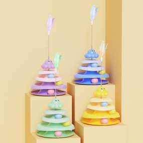Cat Turntable Toy Supplier - New Style Octopus Self-Entertainment