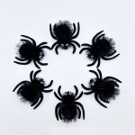 猫咬胶玩具供应商-万圣节逼真蜘蛛绒面