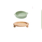 Dog Bowls Factory - Protector Neck Ceramic Wood Frame