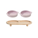 Dog Bowls Factory - Protector Neck Ceramic Wood Frame