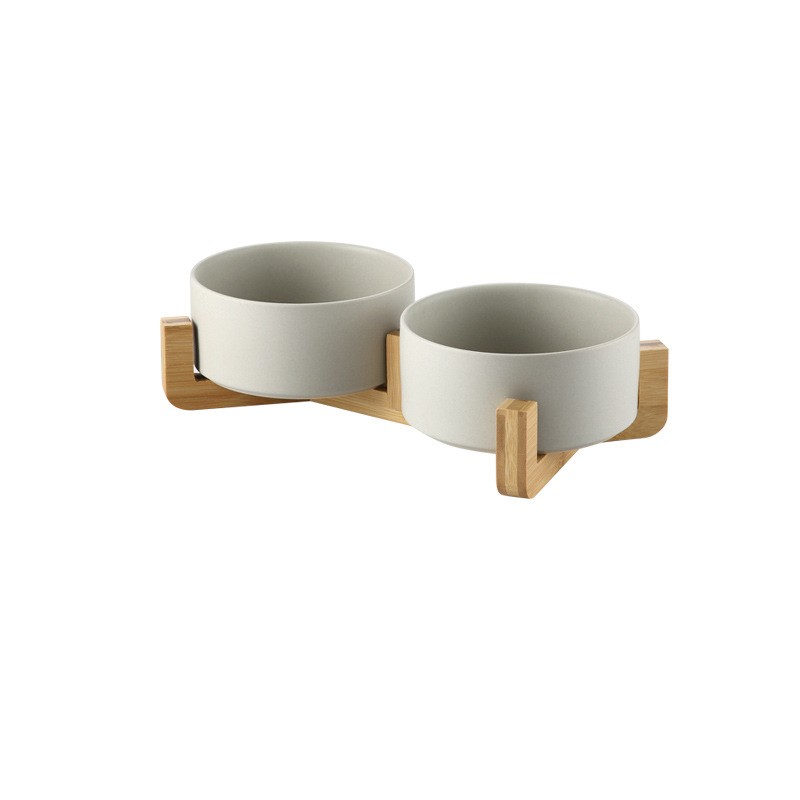 Ceramic Dog Bowl Supplier - Durable Double Wood Protection