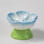 Ceramic Pet Bowl Manufacturer - High Footed Slanted Mouth Nutrition