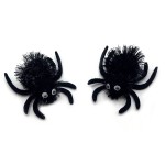 猫咬胶玩具供应商-万圣节逼真蜘蛛绒面