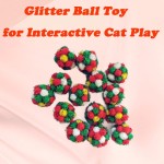 猫玩具工厂-节日圣诞闪粉绒球