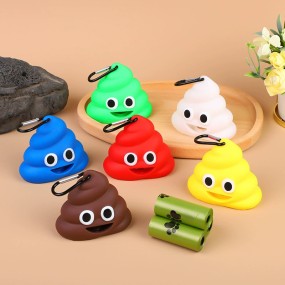 Poop Bag Holder Factory - Emoj Funny Silicone Colorful Customized