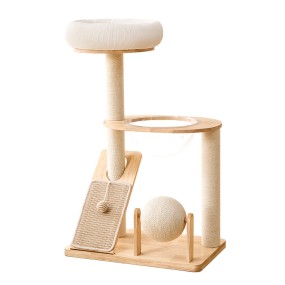 Wood Cat Tree Manufacturer - Modern Condo Comfortable Cushion