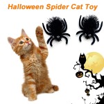 猫咬胶玩具供应商-万圣节逼真蜘蛛绒面