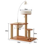 猫爬架供应商-实木剑麻节省空间