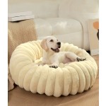 甜甜圈宠物床工厂-柔软绒面兔毛温暖舒适