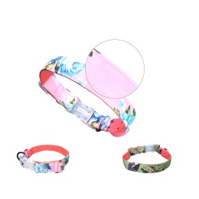 Pet Collar Set Manufacturer - Colorful Floral Print Rechargeable