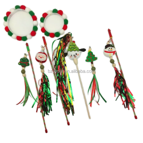Cat Wand Toys Factory - Eco-Friendly Christmas Santa Teaser