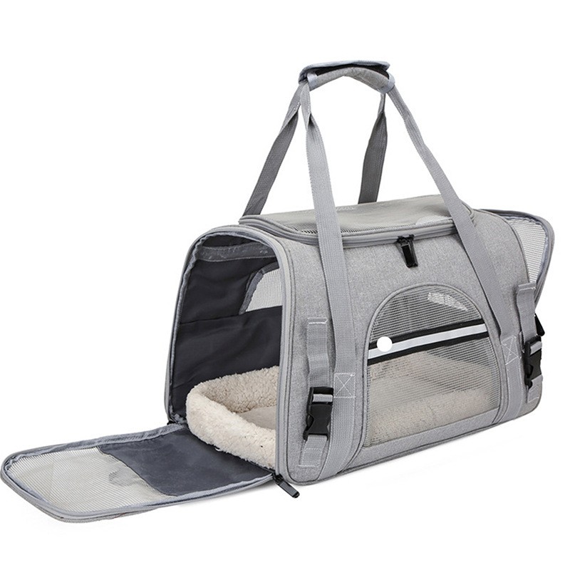 Pet Travel Carrier Factory - 600D Oxford Fabric Mesh Safety