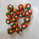 猫玩具工厂-节日圣诞闪粉绒球