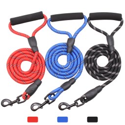 Pet Leash with Handle Supplier - Light Reflective Soft Foam Ribbon Decoration