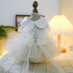 Pet Wedding Dress Factory - Manufacturer Custom Blue Bowknot Autumn Winter