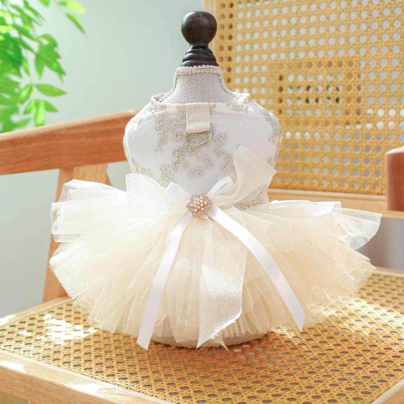 Pet Tutu Dress Manufacturer - Elegant Lace Party Shinny Starlight Wedding
