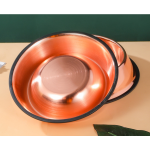 Pet Eating Bowl Supplier - Rose Gold Stainless Steel Cat Food Basin Dog