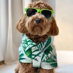 Summer Dog Dresses Supplier - Fashion Customized Cat Print Breathable Party