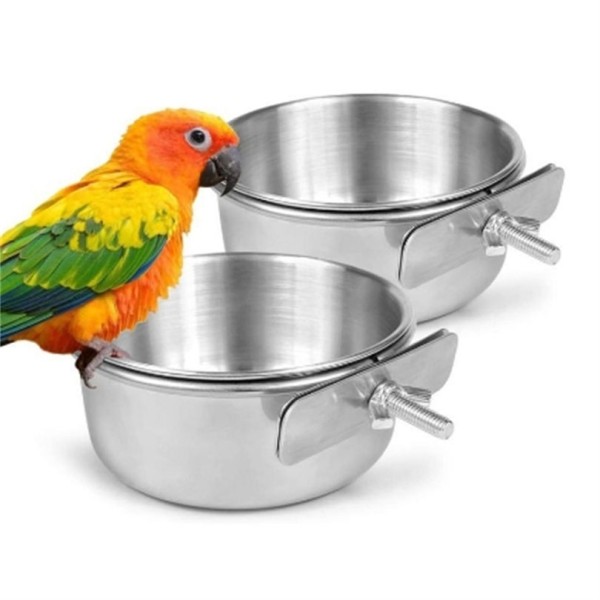Bird Feeding Cup Supplier - High Quality Stainless Steel Parrot Bowl Dish