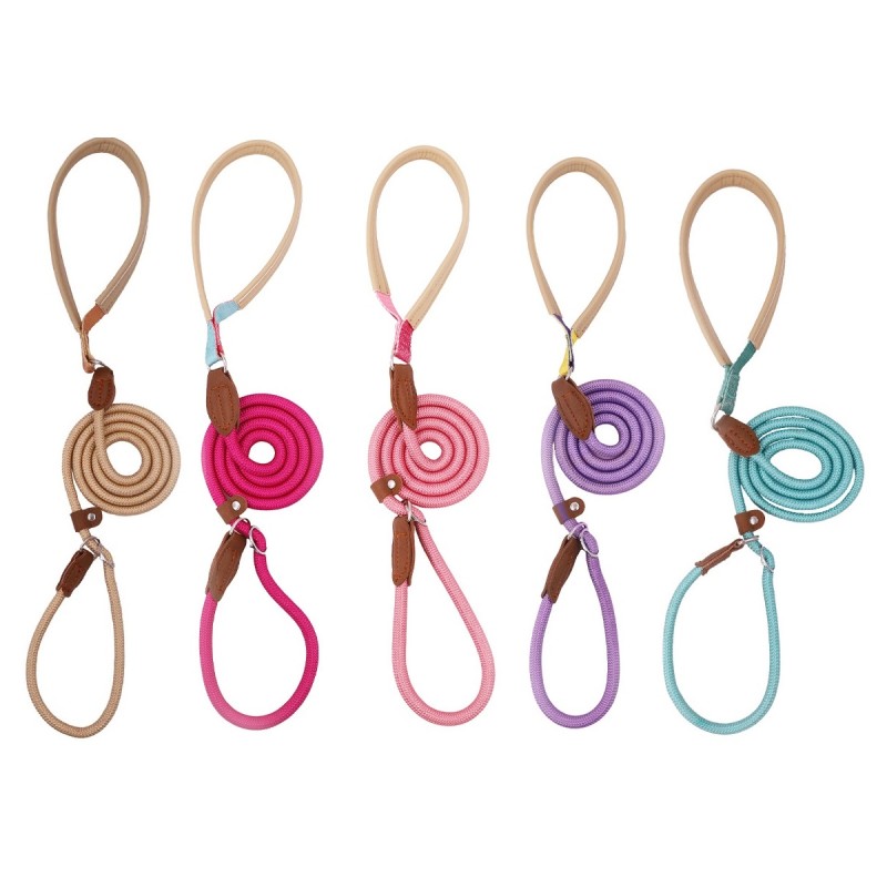 No Pull Dog Leash Manufacturer - Long Lead Training Tracking Braided Leather