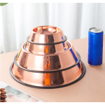 Pet Eating Bowl Supplier - Rose Gold Stainless Steel Cat Food Basin Dog