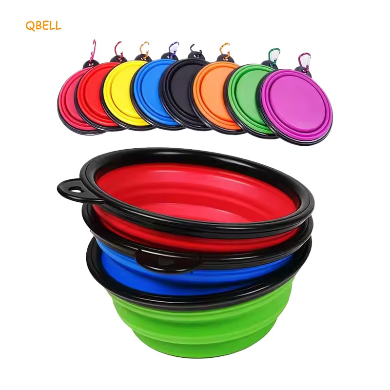 Folding Pet Bowl Manufacturer - Hot Sell Custom Logo Travel Silicone Water