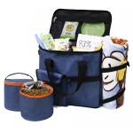 Pet Travel Bag with Storage Manufacturer - Custom Logo Luxury 2 Food Storage