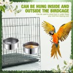 Bird Feeding Cup Supplier - High Quality Stainless Steel Parrot Bowl Dish