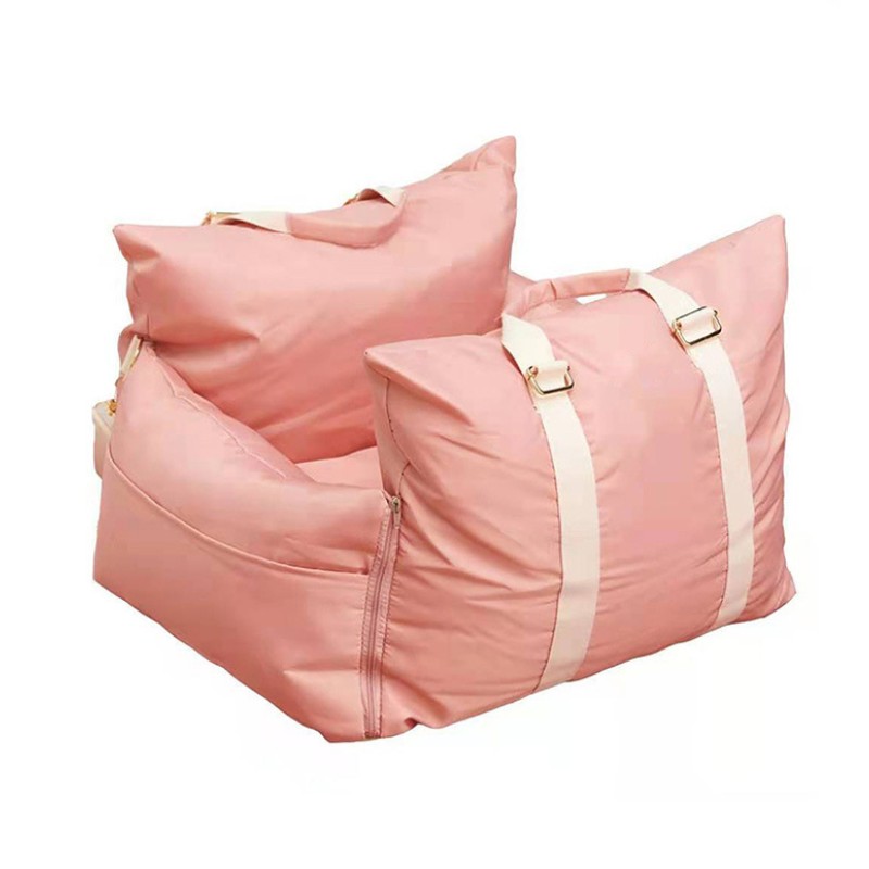 Pink Oxford Dog Car Seat Bed Factory - Travel Carrier Comfortable Pet Bed
