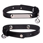 Cow Leather Pet Collar Manufacturer - Adjustable Personalized ID Plate Anti-Lost