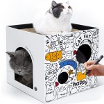 Corrugated Cat Bed Supplier - Lounge Bed with Training Toy Protective Scratcher