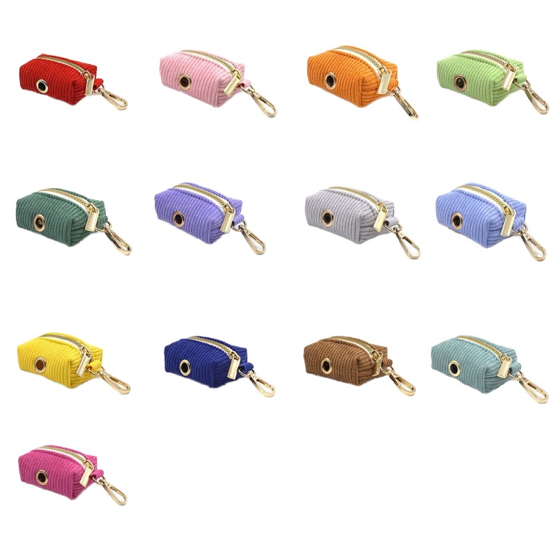 Pet Waste Bag Dispenser Factory - Eco-friendly Corduroy Feces Bag Dispenser