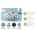 Cat Tunnel Bed Supplier - New Fashion Blue Velvet Foldable Central Cushion