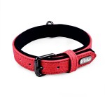 Leather Dog Collar Manufacturer - Soft Padded Adjustable Metal Buckle Collar