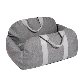 Light Grey Dog Car Seat Bed Manufacturer - Travel Carrier Attractive Print Pet Bed